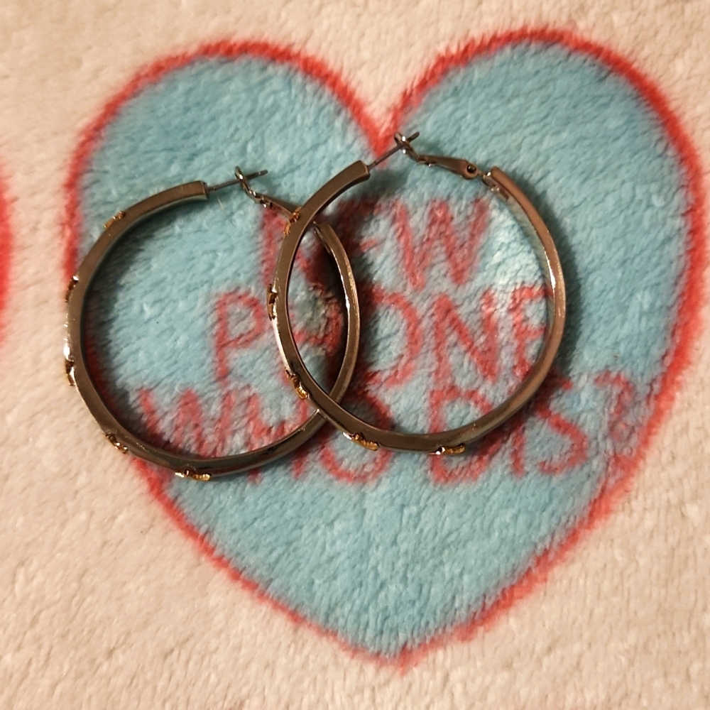 Star Studded Hoop Earrings